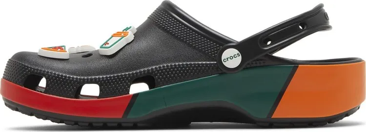 7-Eleven x Classic Clog Black Sneakers, black