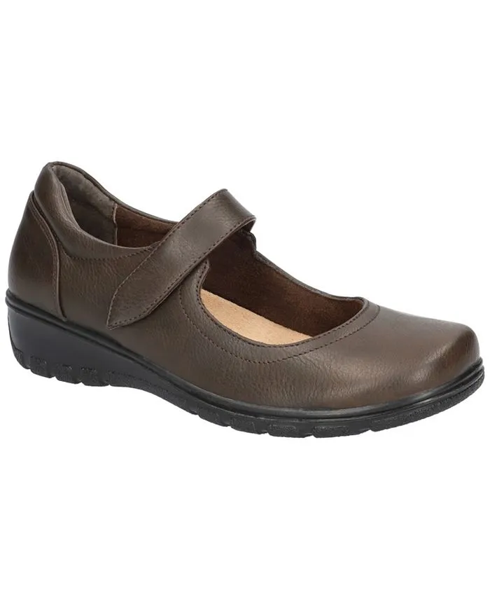 Archer Comfort Mary Jane Easy Street Women's Flat Shoes, Brown