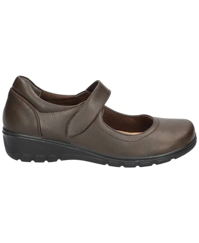 Archer Comfort Mary Jane Easy Street Women's Flat Shoes, Brown