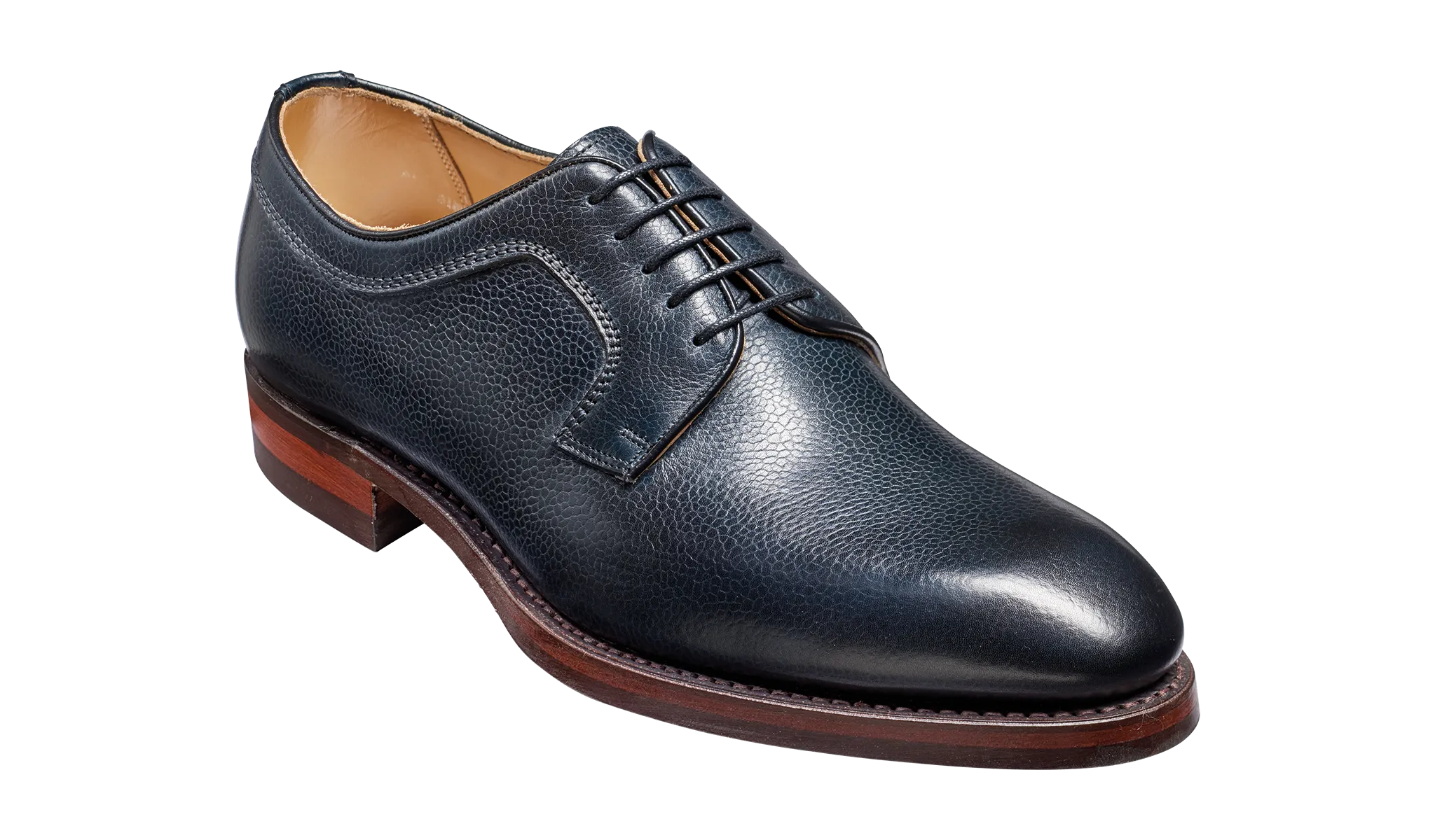 Barker Skye Versatile Derby Shoe - Navy Grain