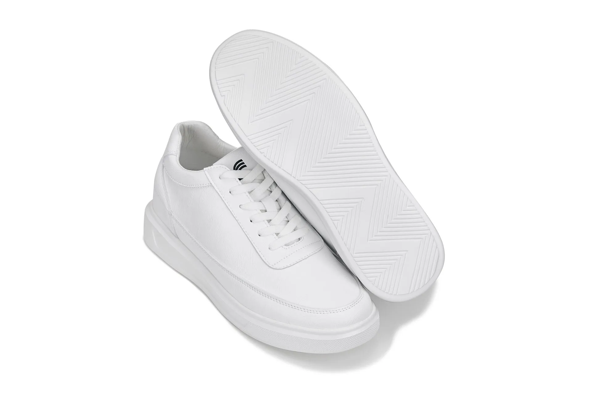 CALTO - X1647 - 2.8 Inches Taller (Pure White) - Lightweight Sneakers