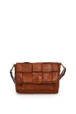 Campomaggi Woven Crossbody - Cognac