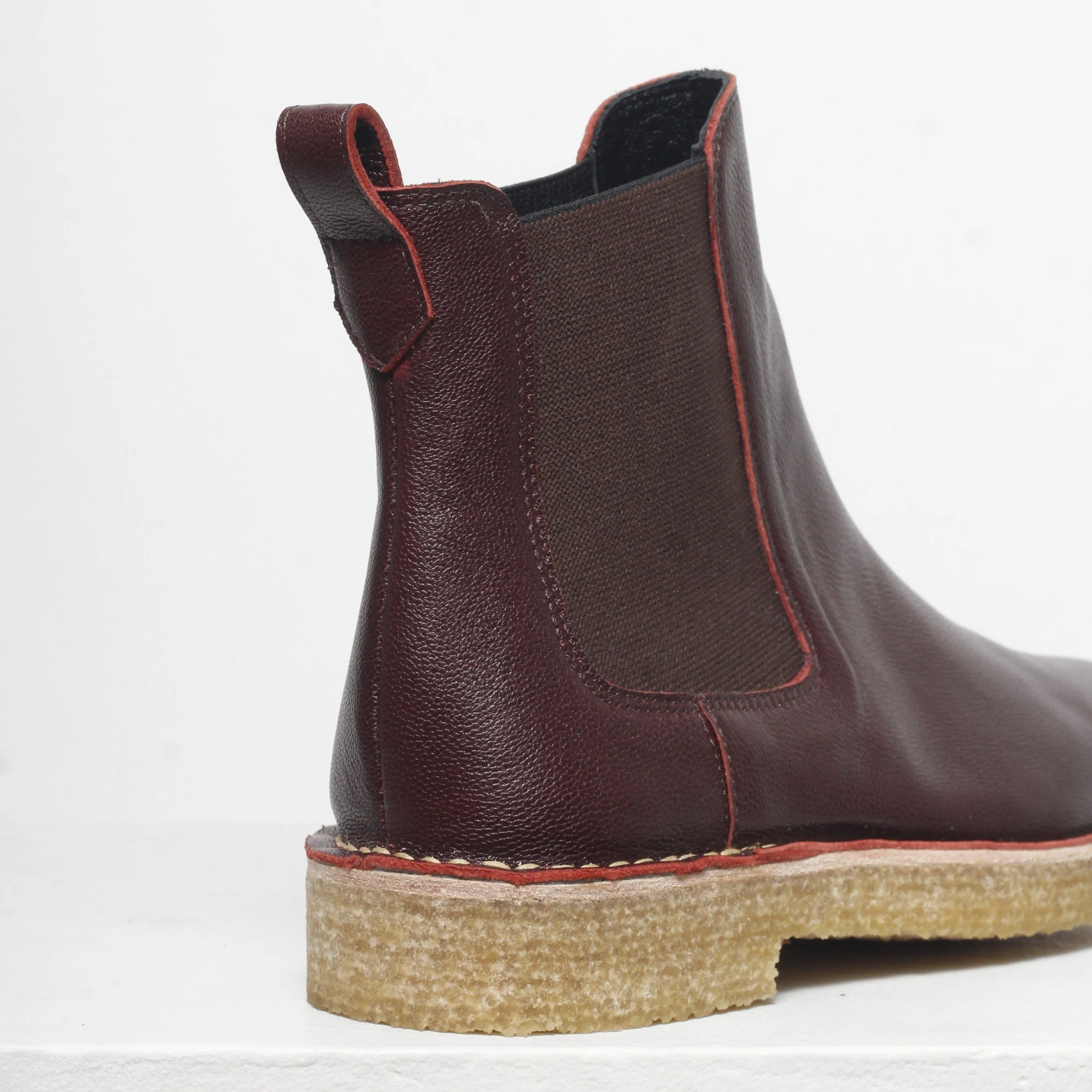 Chris Burgundy Chelsea Boots