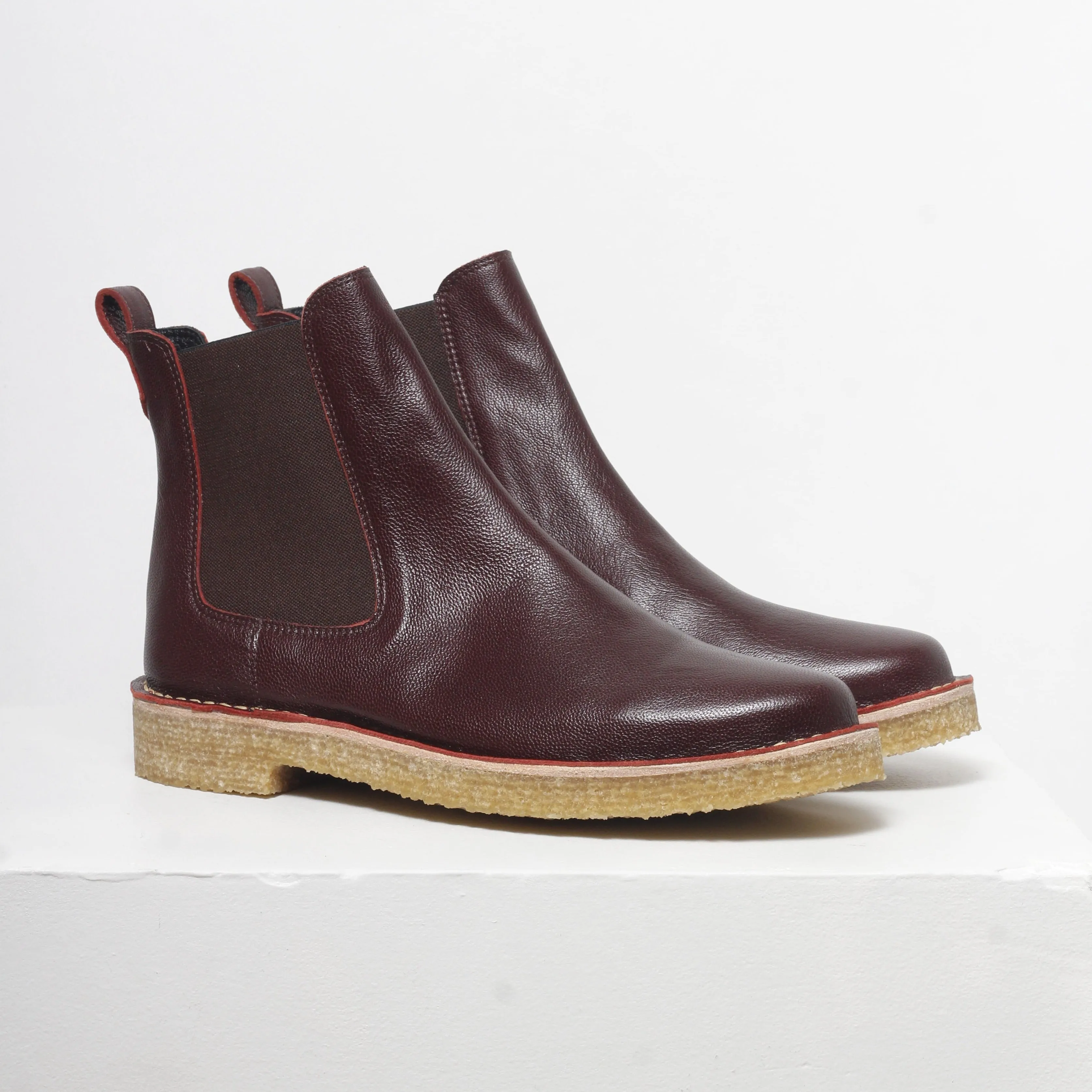 Chris Burgundy Chelsea Boots