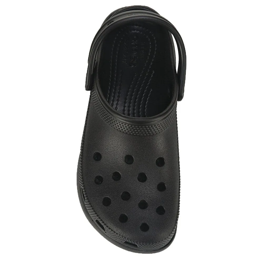 Crocs Women's Classic Platform Clogs, Black