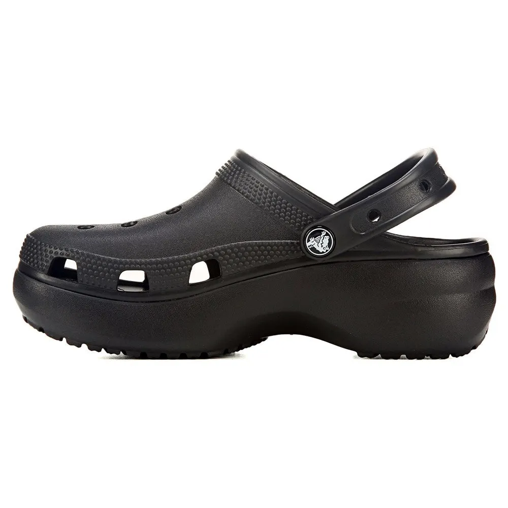 Crocs Women's Classic Platform Clogs, Black