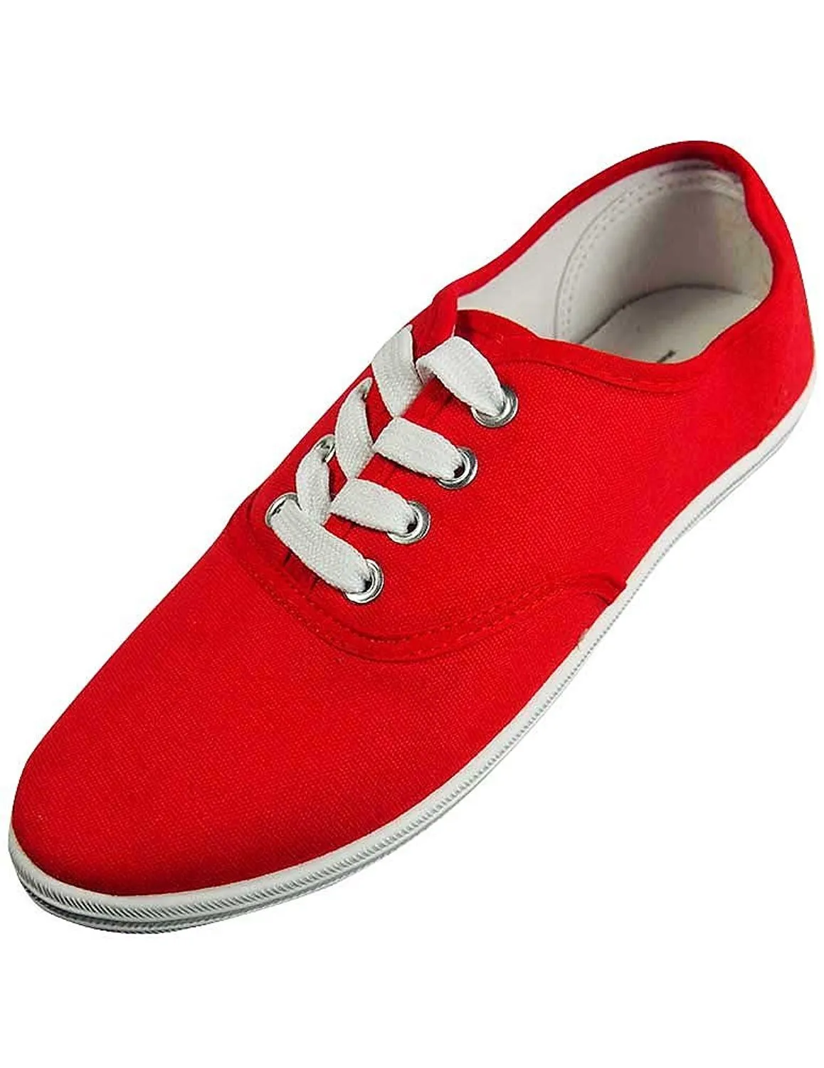 Easy USA - Womens Canvas Lace Up Shoe with Padded Insole