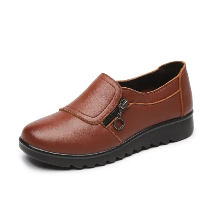 Genuine Leather Comfortable Women Flat Shoes