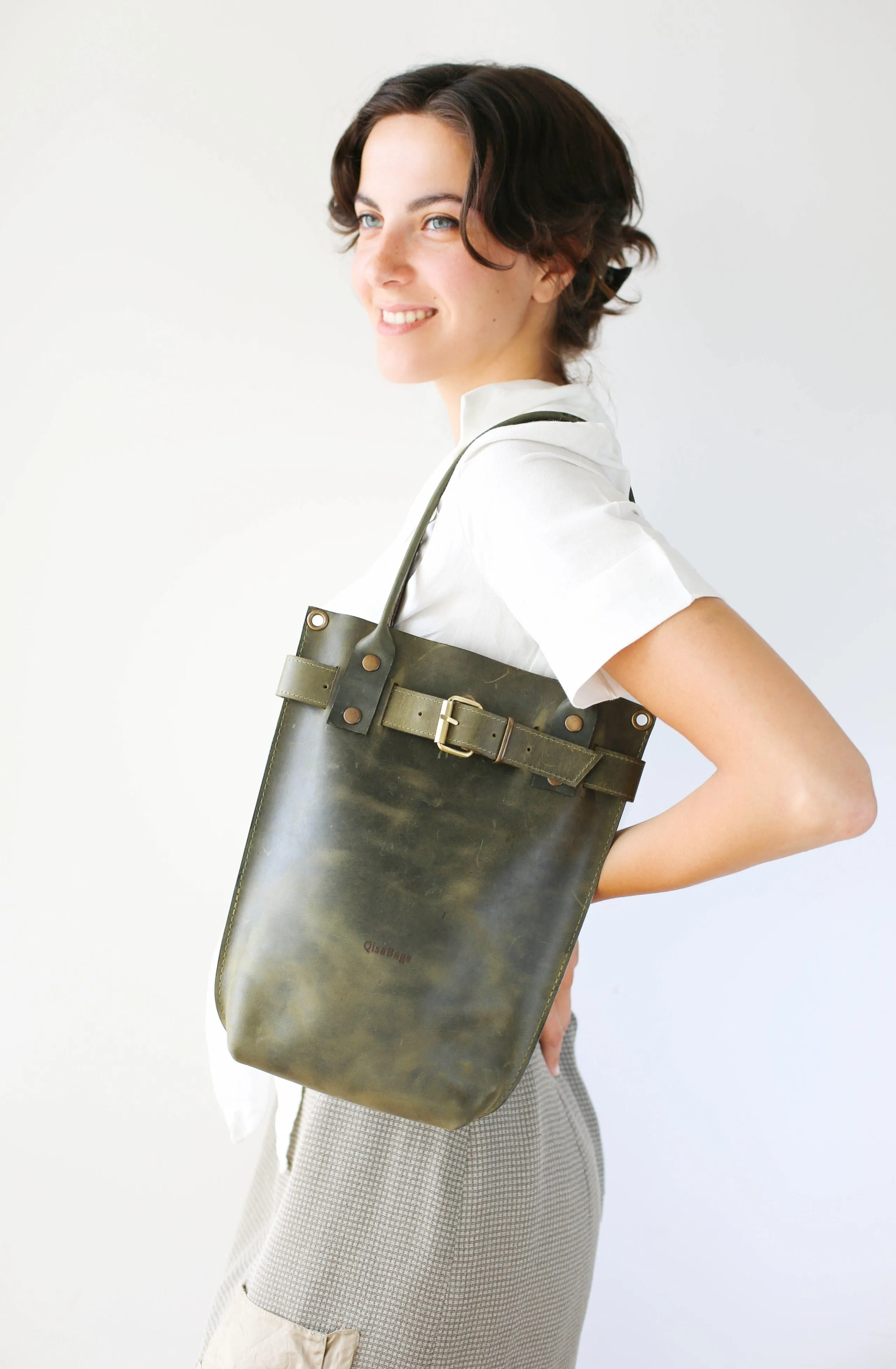 Green Leather Handbag