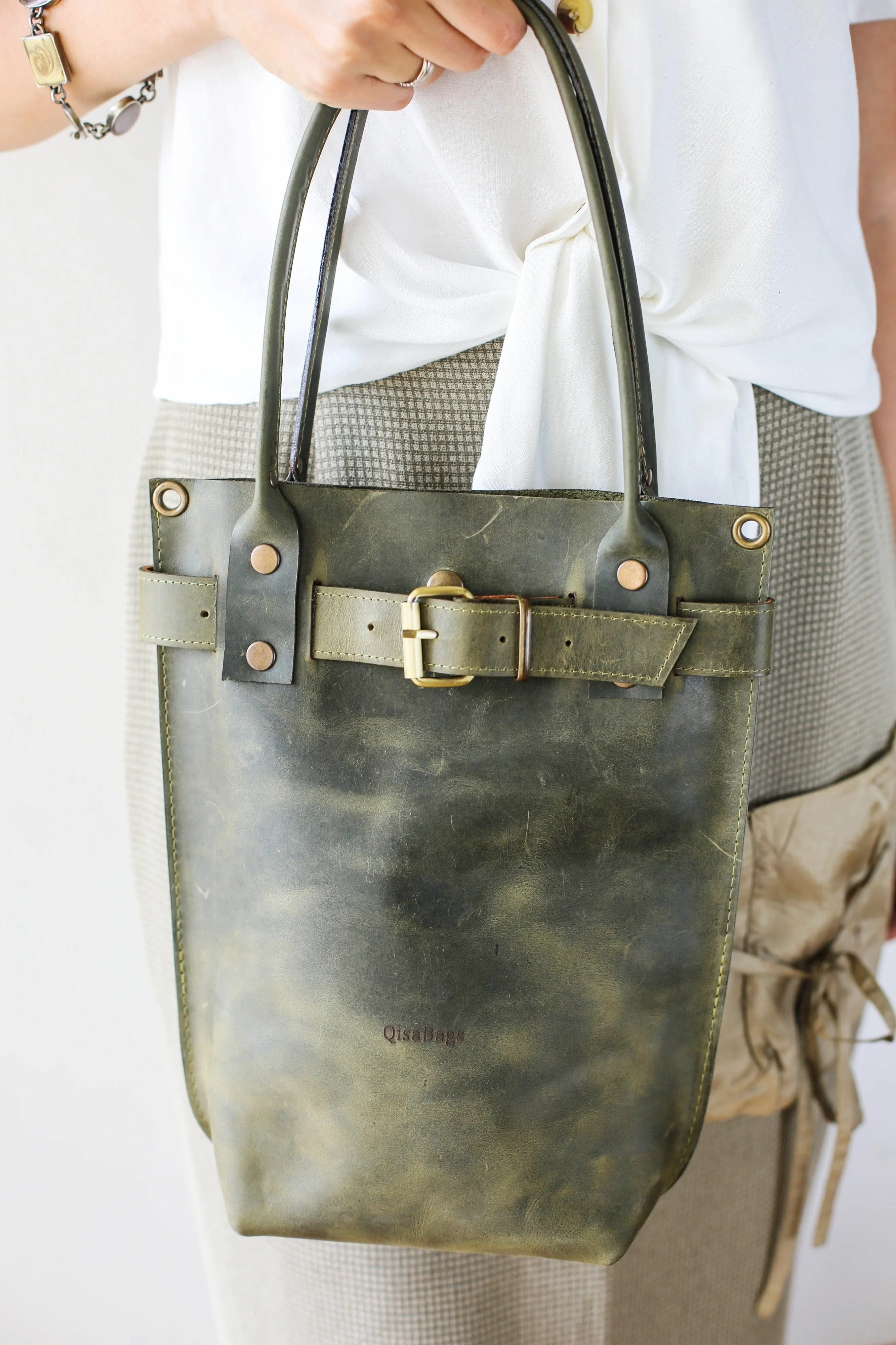 Green Leather Handbag