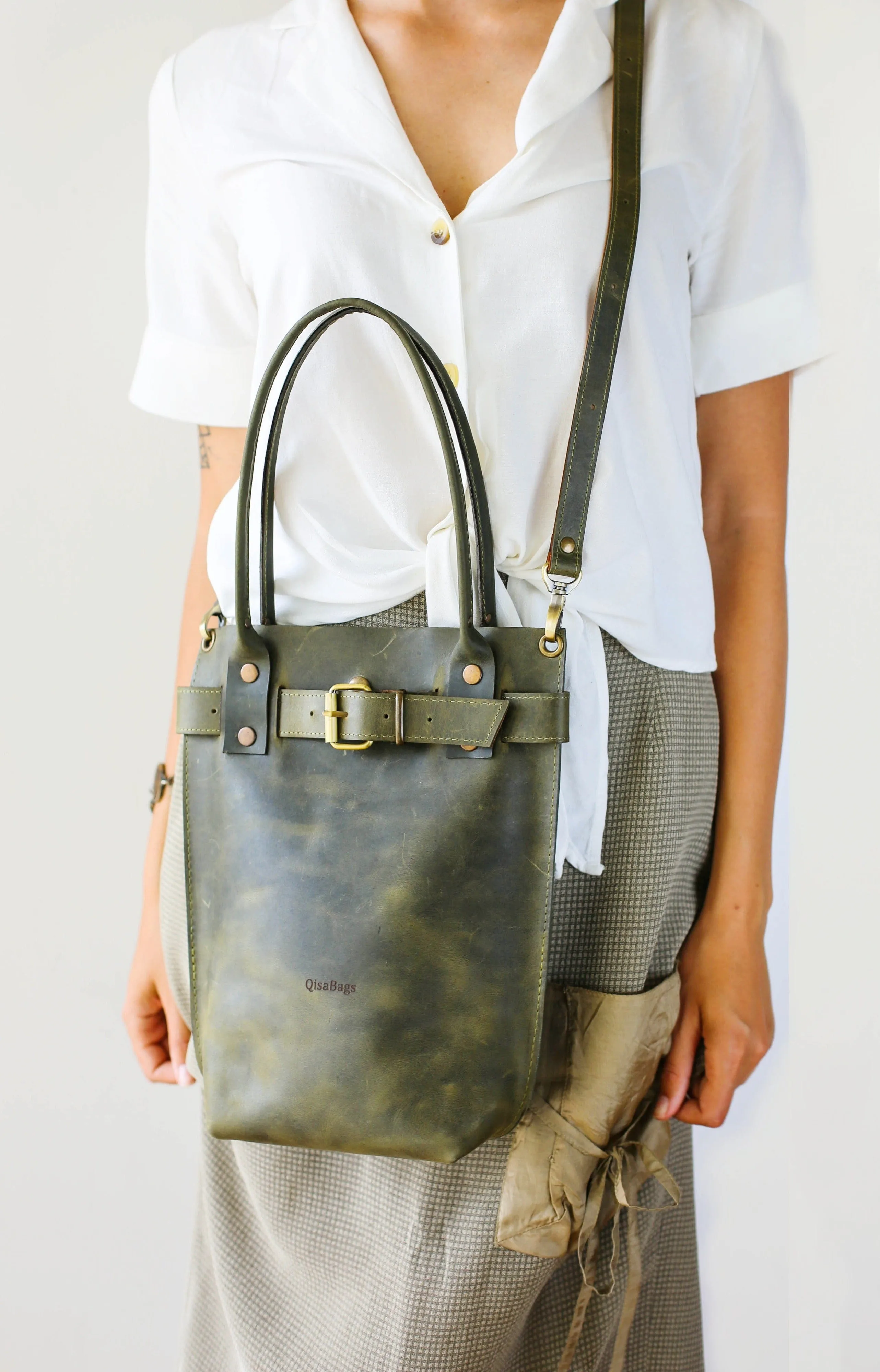 Green Leather Handbag