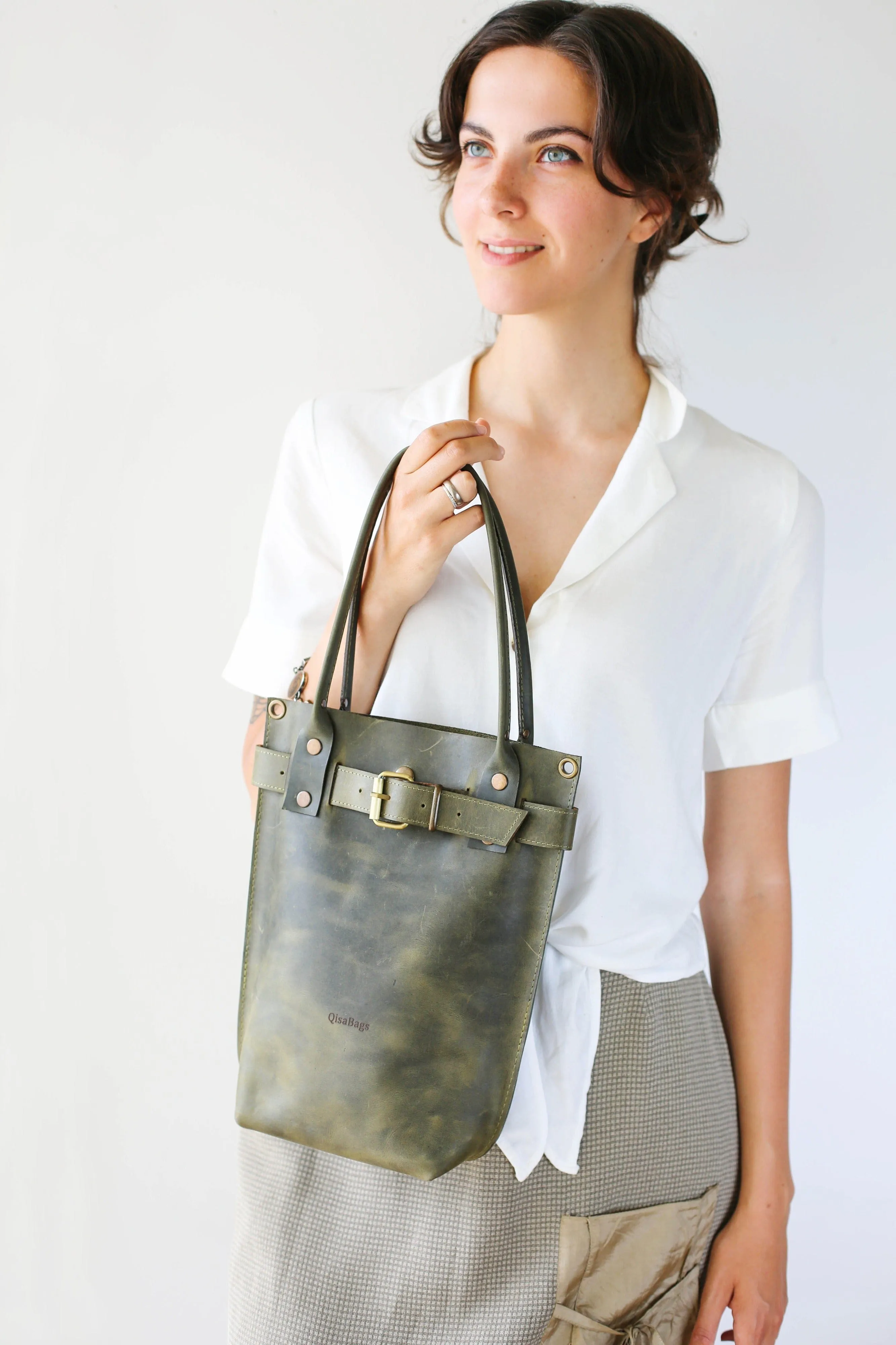 Green Leather Handbag