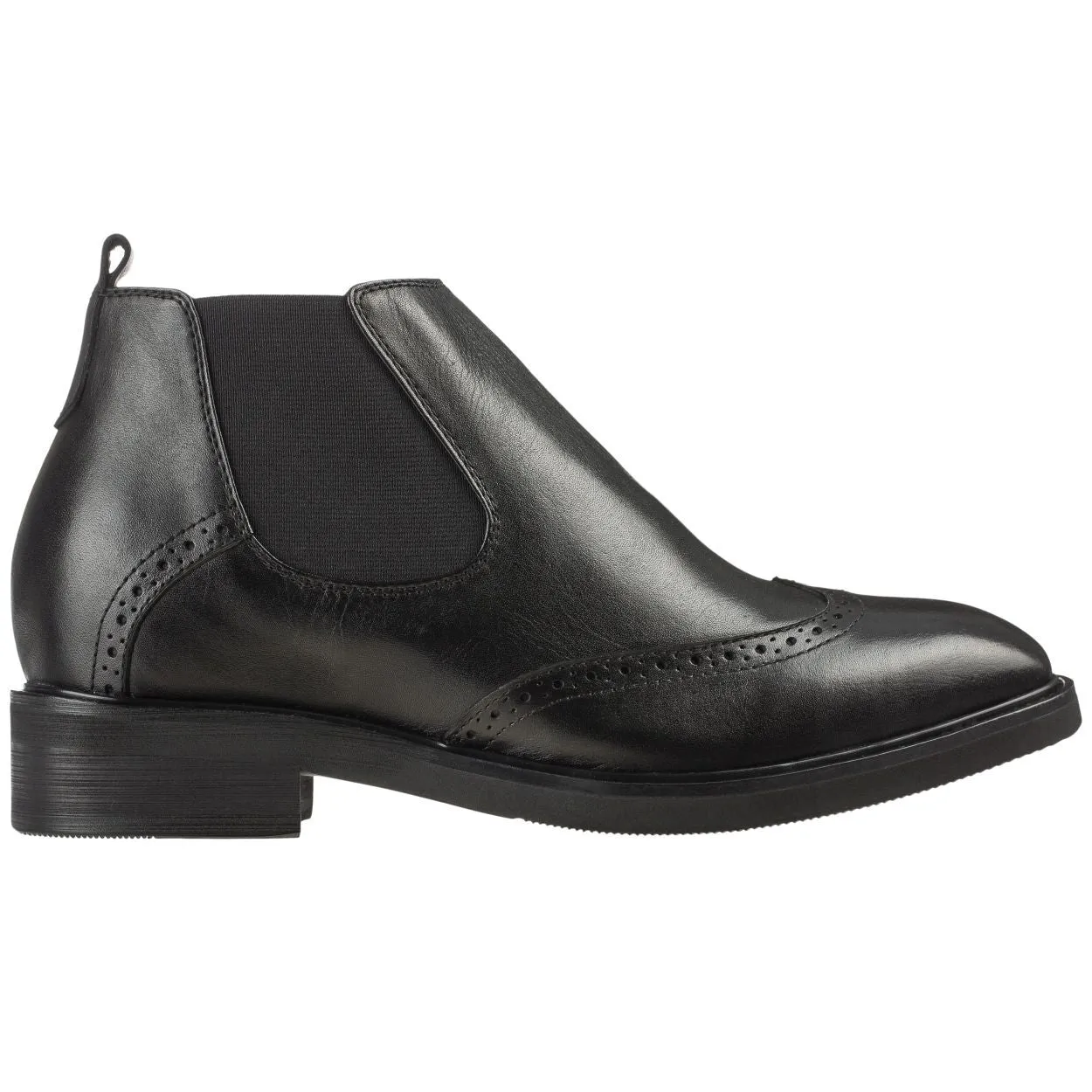 Leather Wing-Tip Ankle Boots - Three Inches - K28802