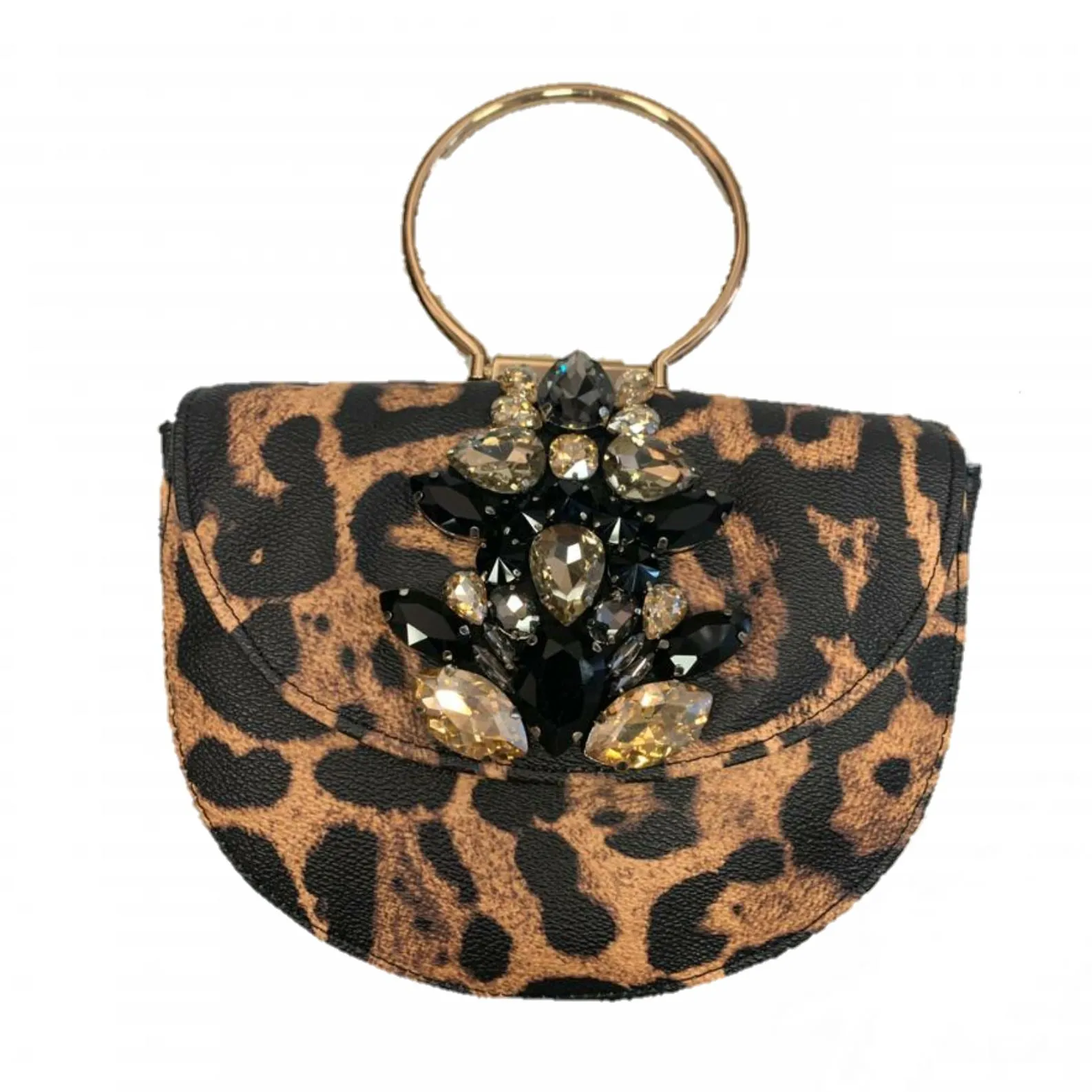 LEOPARD PRINT CLUTCH HANDBAG