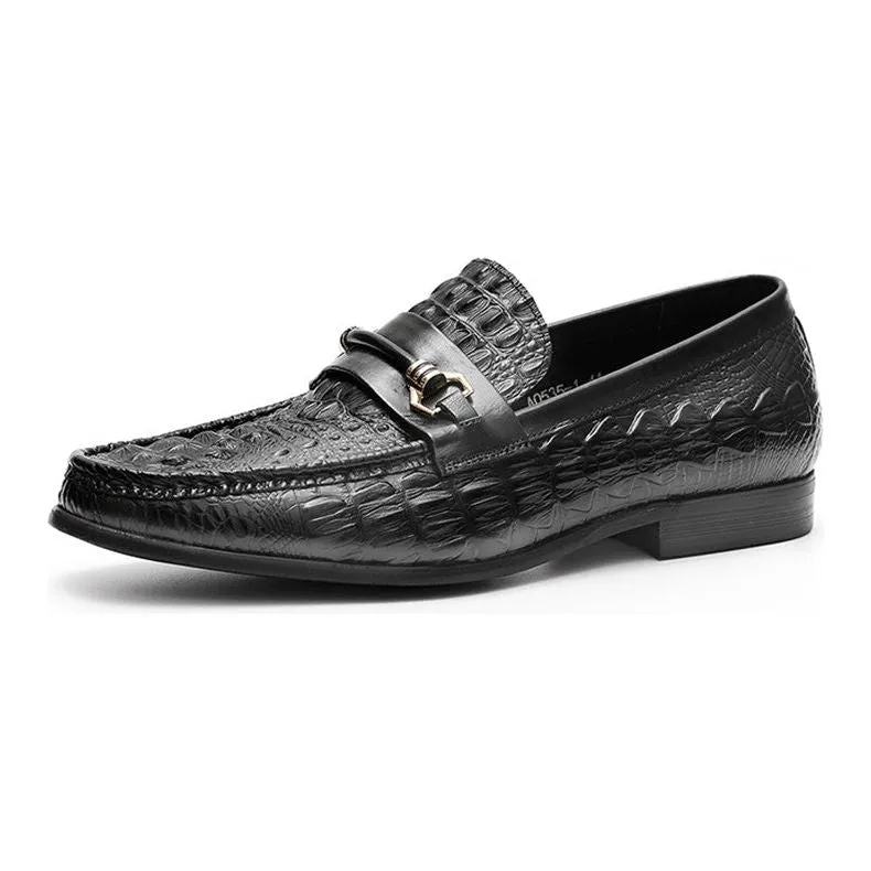 LuxeCroco Exotic Leather Oxford Loafers