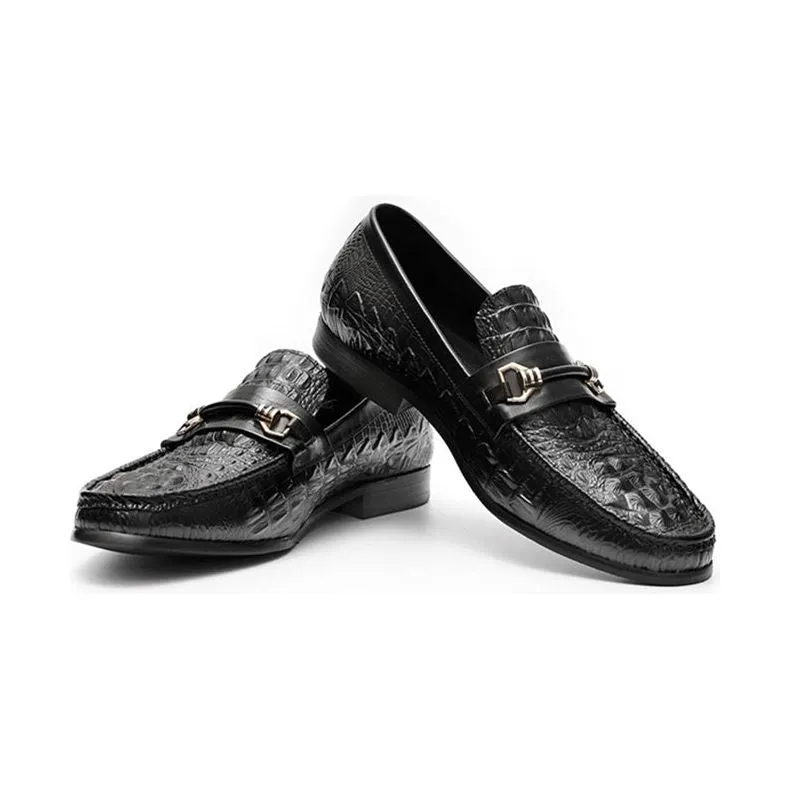 LuxeCroco Exotic Leather Oxford Loafers