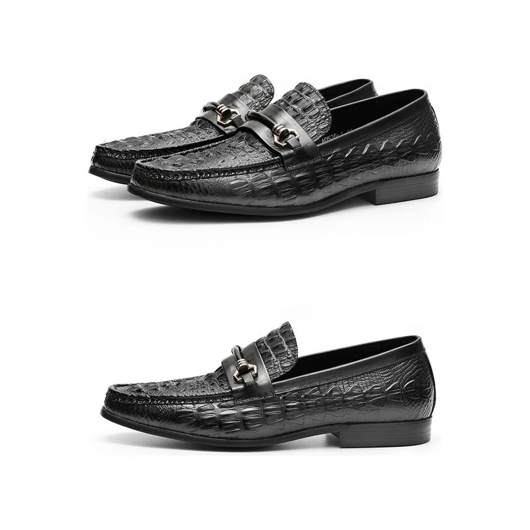 LuxeCroco Exotic Leather Oxford Loafers