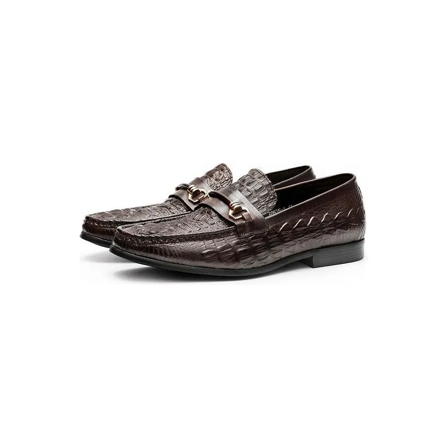 LuxeCroco Exotic Leather Oxford Loafers