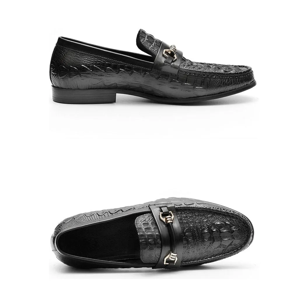 LuxeCroco Exotic Leather Oxford Loafers