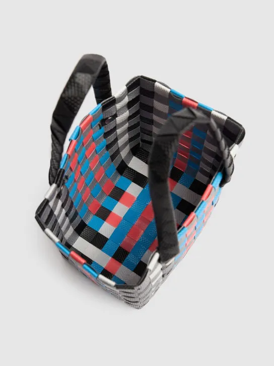 Marni Junior   Color block woven bucket bag 