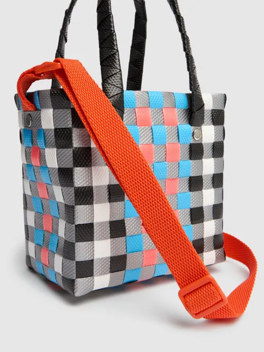 Marni Junior   Color block woven bucket bag 