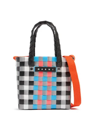 Marni Junior   Color block woven bucket bag 