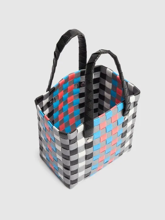 Marni Junior   Color block woven bucket bag 