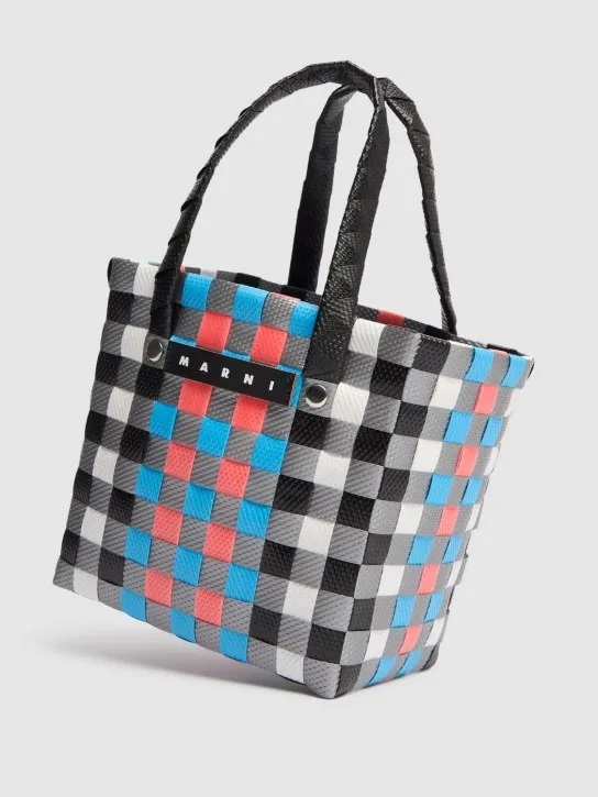 Marni Junior   Color block woven bucket bag 