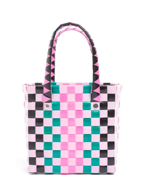 Marni Junior   Color block woven bucket bag 