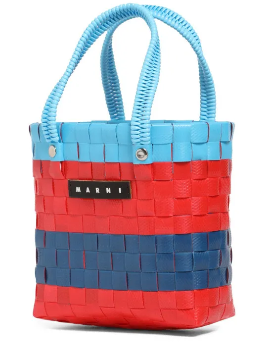 Marni Junior   Color block woven tote bag w/ logo 