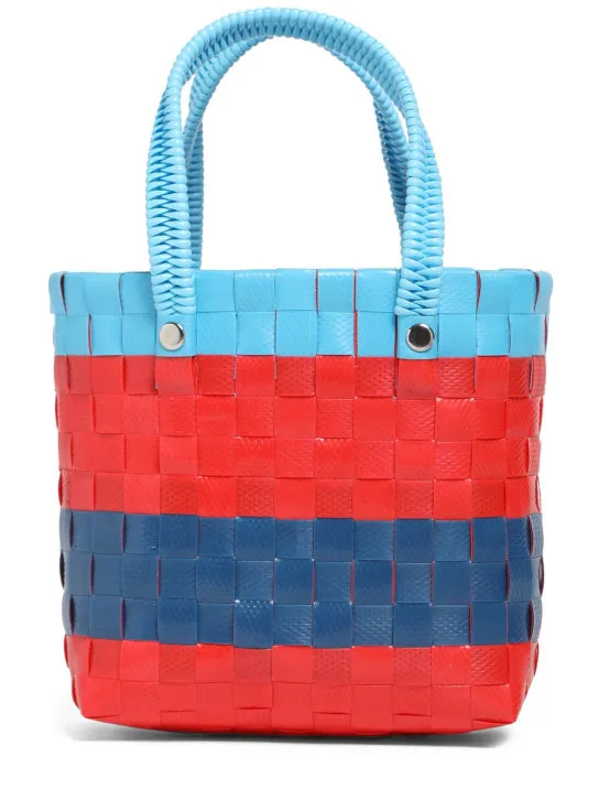 Marni Junior   Color block woven tote bag w/ logo 