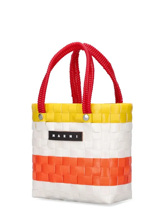 Marni Junior   Color block woven tote bag w/ logo 