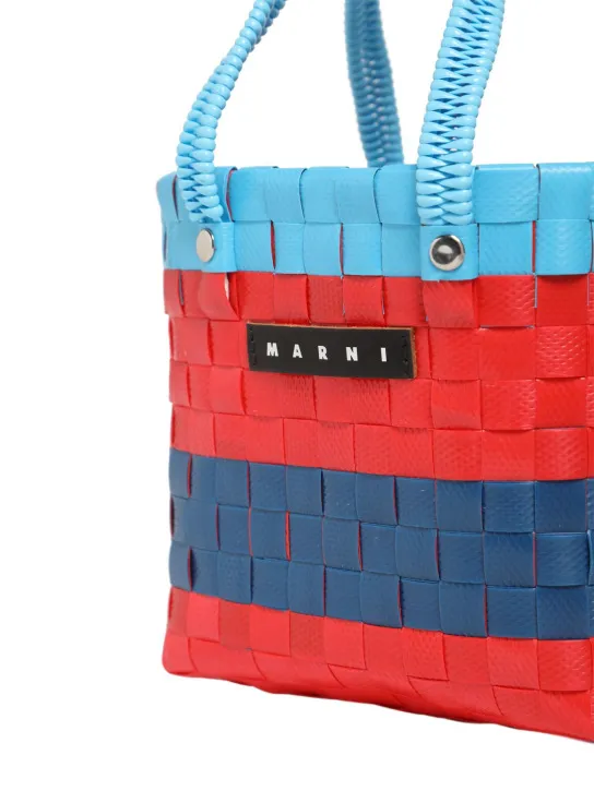 Marni Junior   Color block woven tote bag w/ logo 