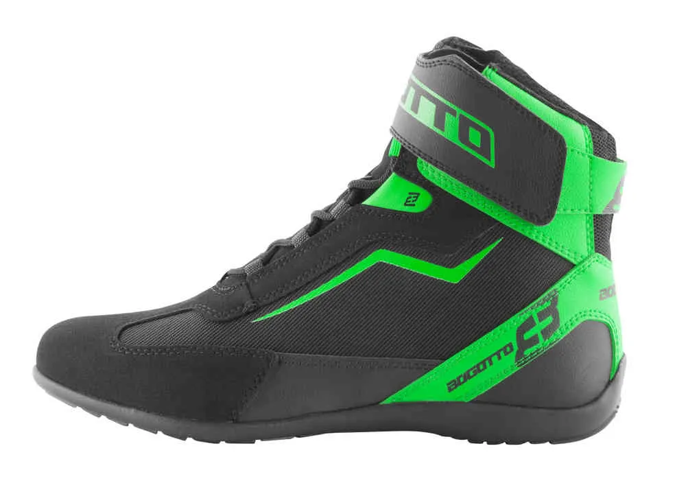 Motorcycle Shoes Mix Distric Bogotto, Black/Green