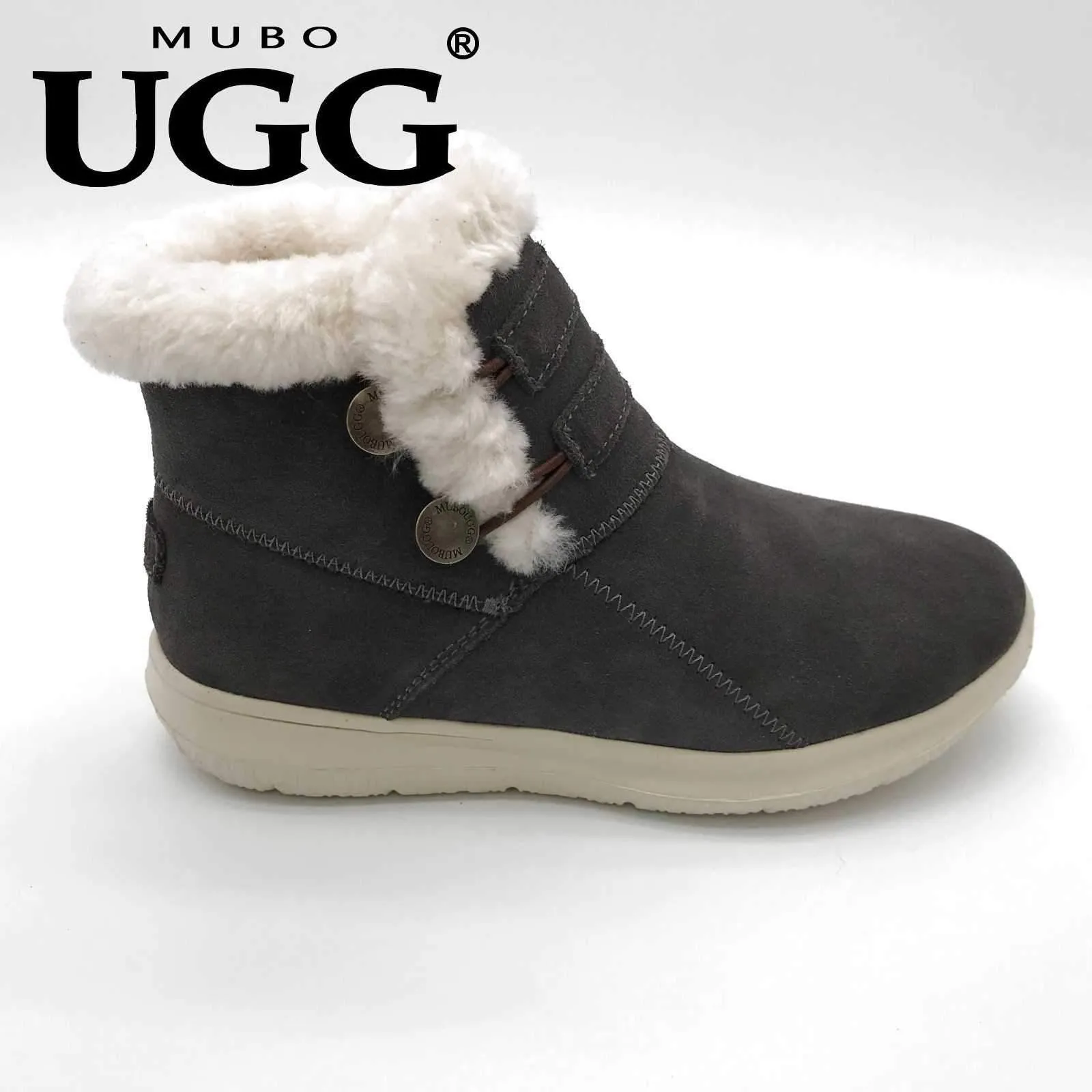 MUBO UGG Fashion Boots Premium Sheepskin Shoes Antislip TPR Sole SN7788