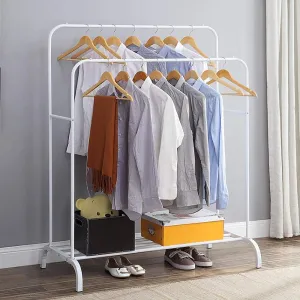 (Net) Double Pole Hanger Strong Steel Structure Laundry Rack Cloth Organizer Hanger 5089 / 2112345678924