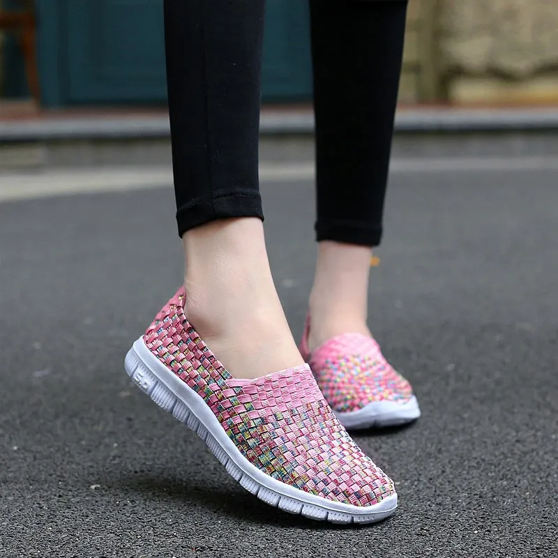 Owlkay Comfortable Flat Woven Casual Shoes