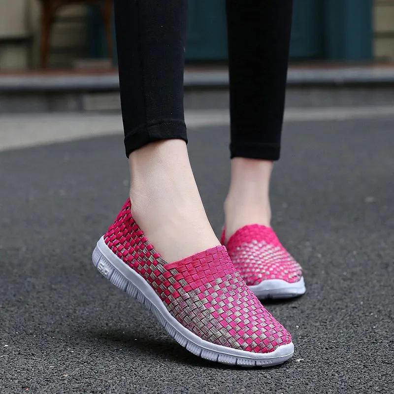 Owlkay Comfortable Flat Woven Casual Shoes