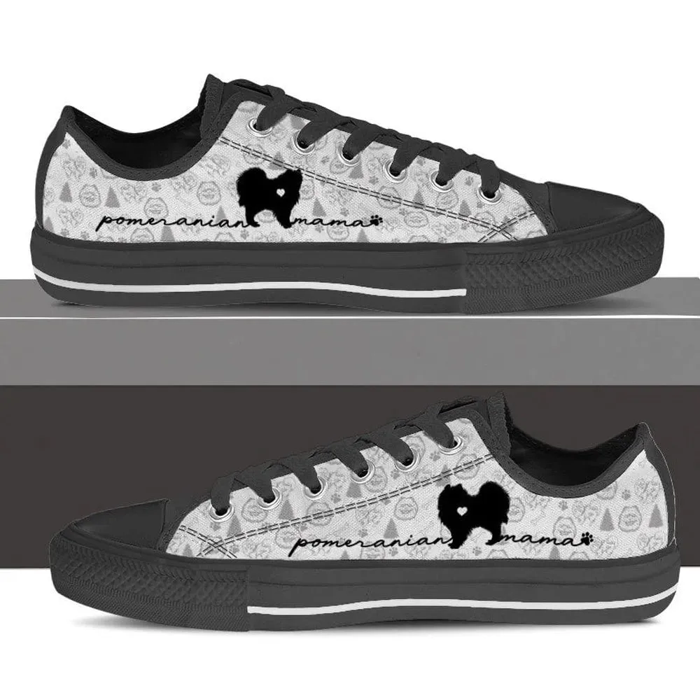 Pomeranian Low Top Shoes - Dog Walking Shoes Men Women, Dog Printed Shoes, Canvas Shoes For Men, Women