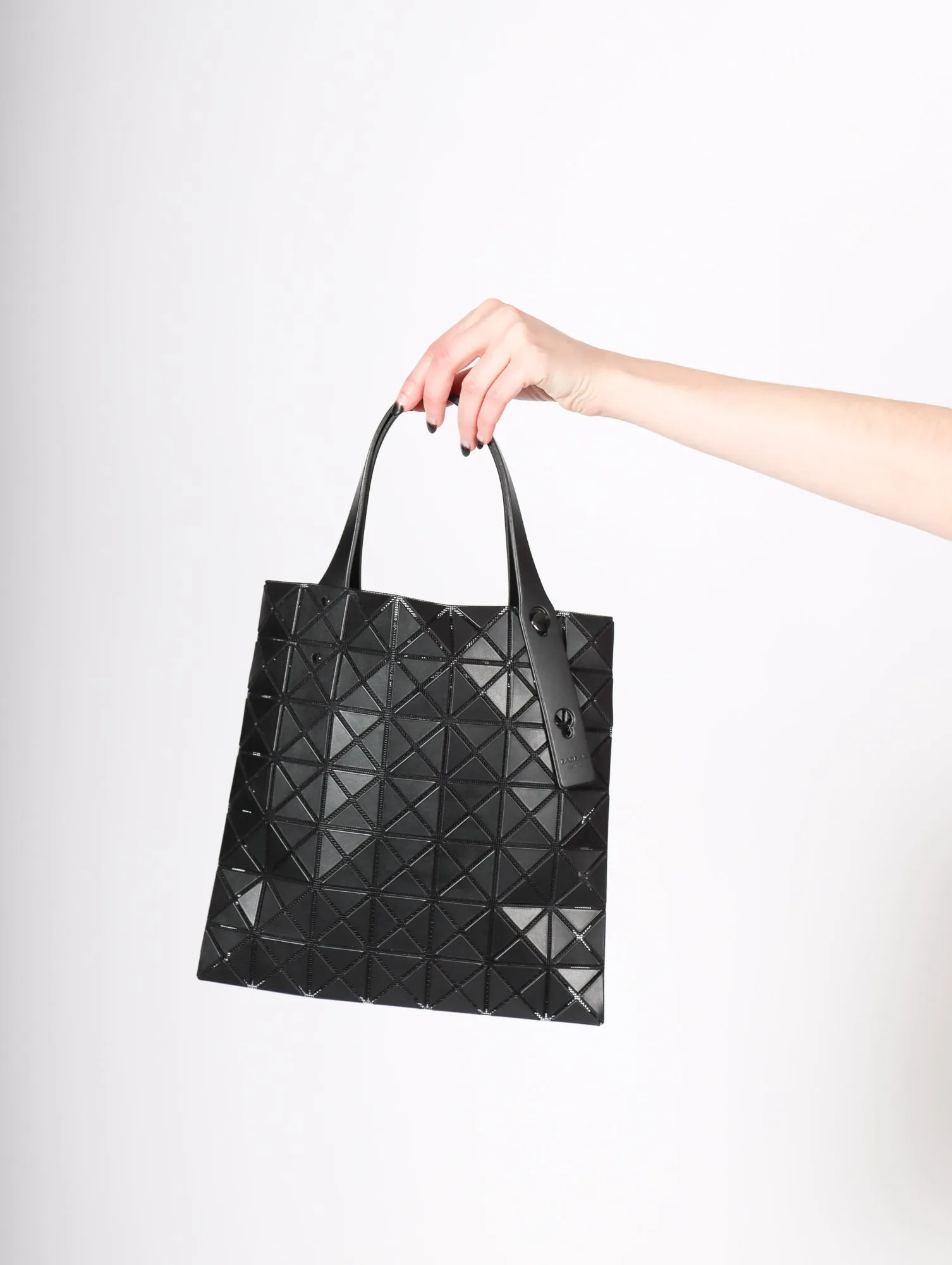 Prism Matte Handbag in Black by Bao Bao Issey Miyake