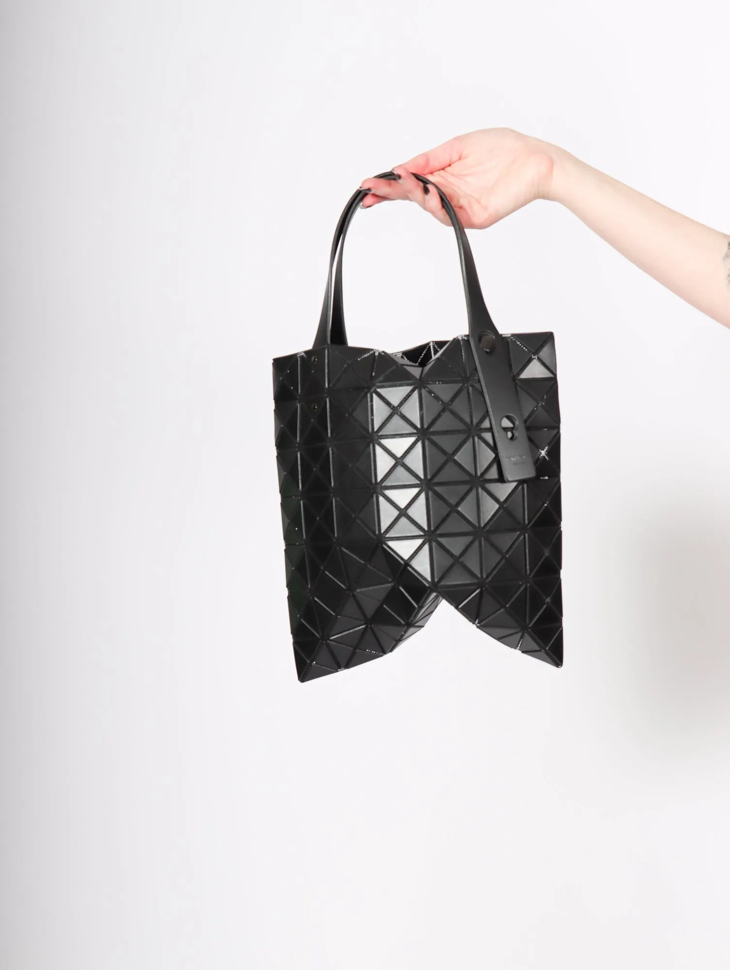 Prism Matte Handbag in Black by Bao Bao Issey Miyake