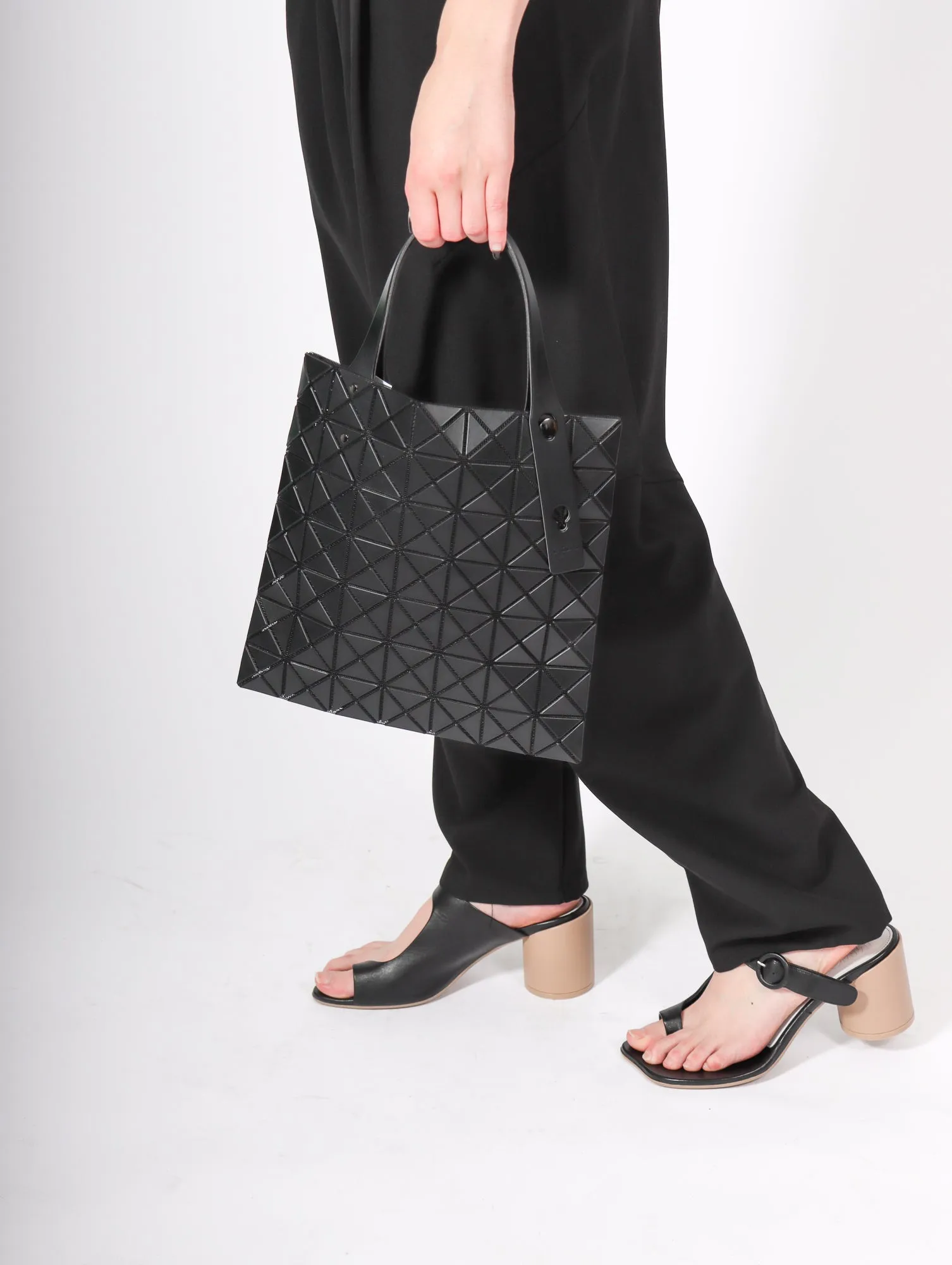 Prism Matte Handbag in Black by Bao Bao Issey Miyake