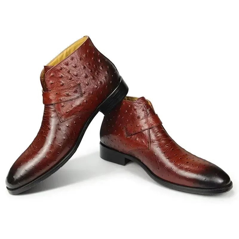 SerpentLuxe Zipper Ankle Business Dress Shoes