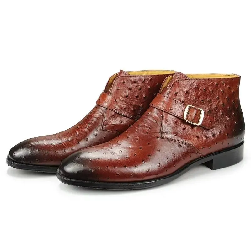 SerpentLuxe Zipper Ankle Business Dress Shoes