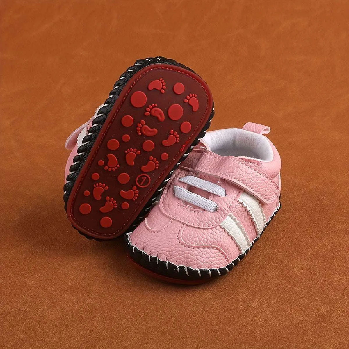 Soft Comfy Lightweight Baby First Walker Leather Sneakers