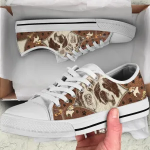 St. Bernard Low Top Shoes - Low Top Sneaker - Dog Walking Shoes Men Women, Dog Printed Shoes, Canvas Shoes For Men, Women