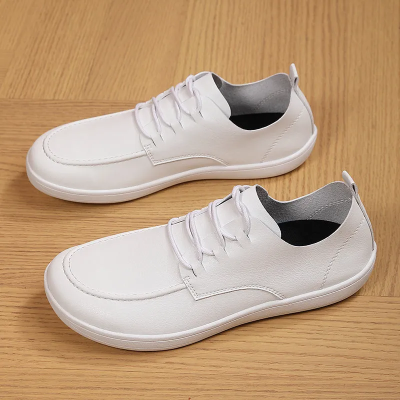 Summer Breathable Leather Beanie Shoes Men