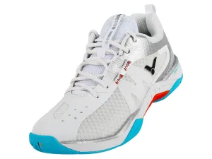 Victor S82II AS Unisex Badminton Shoes (Bright White/Glossy Silver)