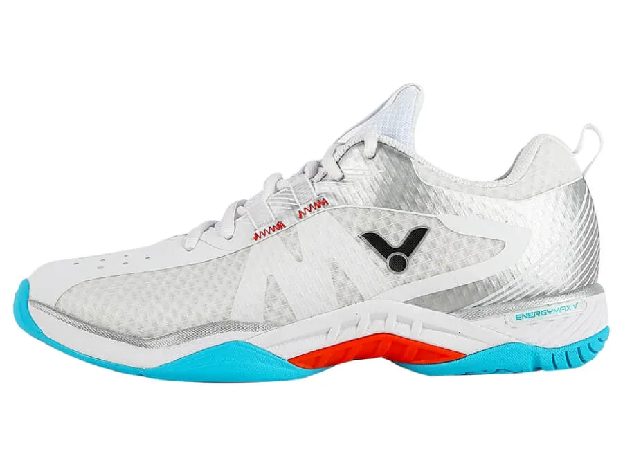 Victor S82II AS Unisex Badminton Shoes (Bright White/Glossy Silver)