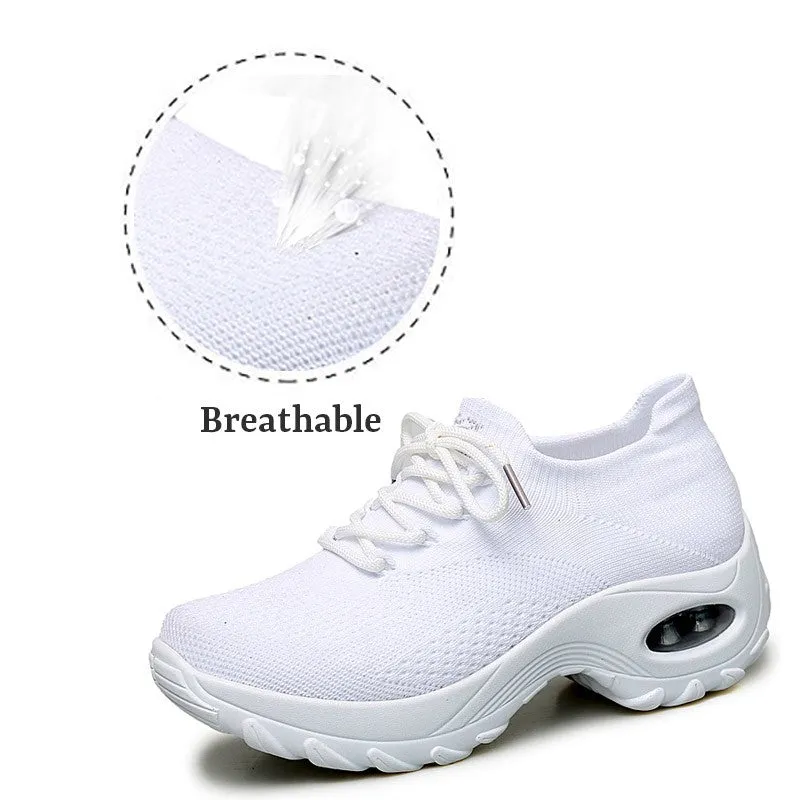 Women's Flying Woven Non-slip Breathable Comfortable Shoes rubber